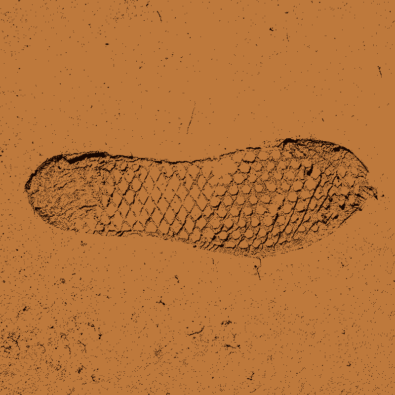 Footprint in clay